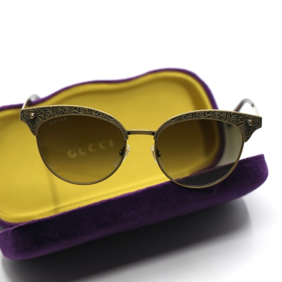 Gucci Gold Metal Sunglasses